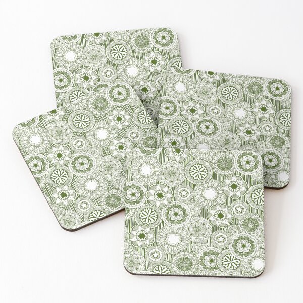 Item preview, mandala cirque green white designed and sold by scrummy.