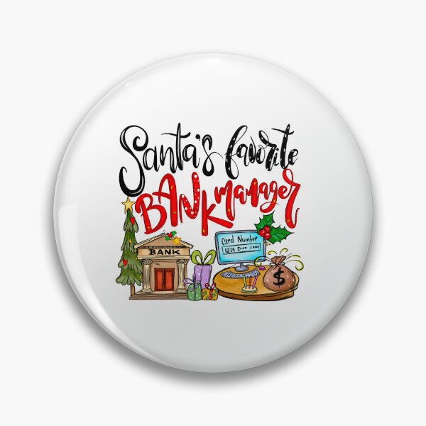 Item preview, Santa's Favorite Bank Manager Christmas designed and sold by OrnamentallyYou.