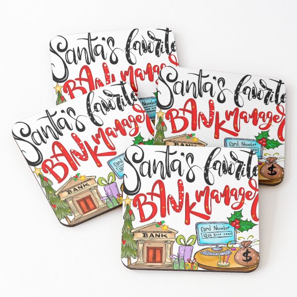 Item preview, Santa's Favorite Bank Manager Christmas designed and sold by OrnamentallyYou.