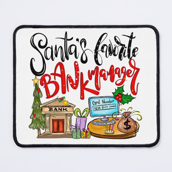 Item preview, Santa's Favorite Bank Manager Christmas designed and sold by OrnamentallyYou.