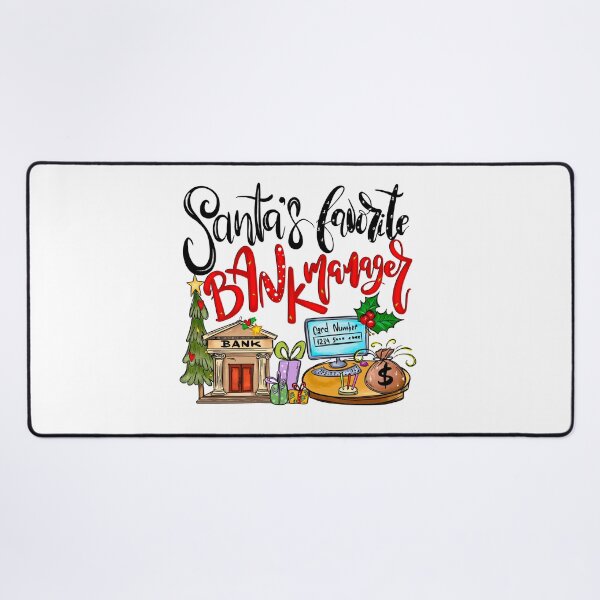 Item preview, Santa's Favorite Bank Manager Christmas designed and sold by OrnamentallyYou.