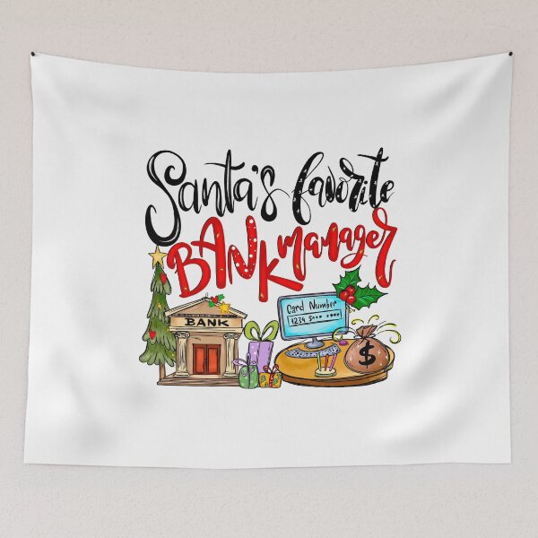 Item preview, Santa's Favorite Bank Manager Christmas designed and sold by OrnamentallyYou.