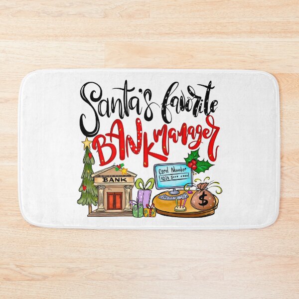 Item preview, Santa's Favorite Bank Manager Christmas designed and sold by OrnamentallyYou.