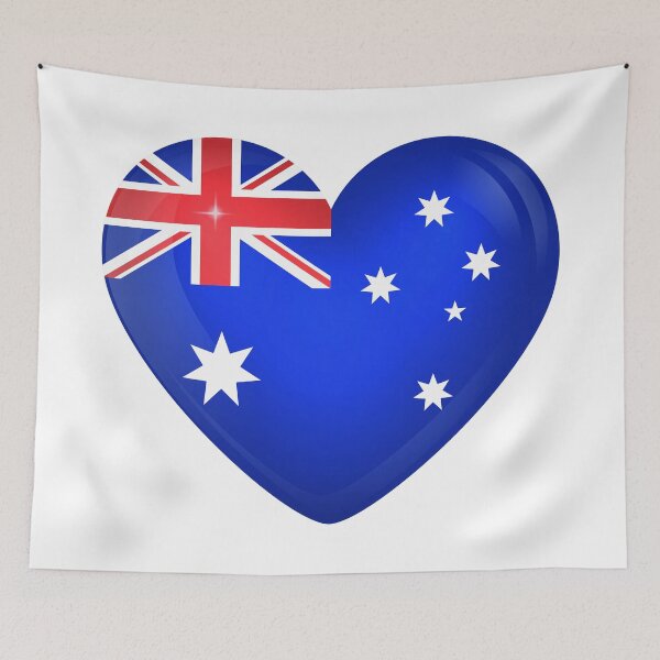 Item preview, Australian Flag Heart - I love Australia designed and sold by Taz-Clothing.