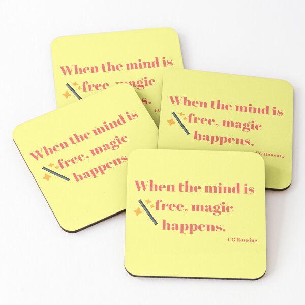 Item preview, 'When the mind is free, magic happens'- CG Rousing designed and sold by Rechtop.