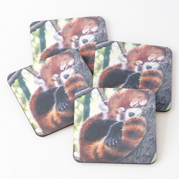 Item preview, Sleeping Red Panda Drawing designed and sold by Kitslam Art.