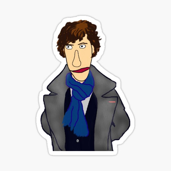Sherlock Muppet Style Sticker