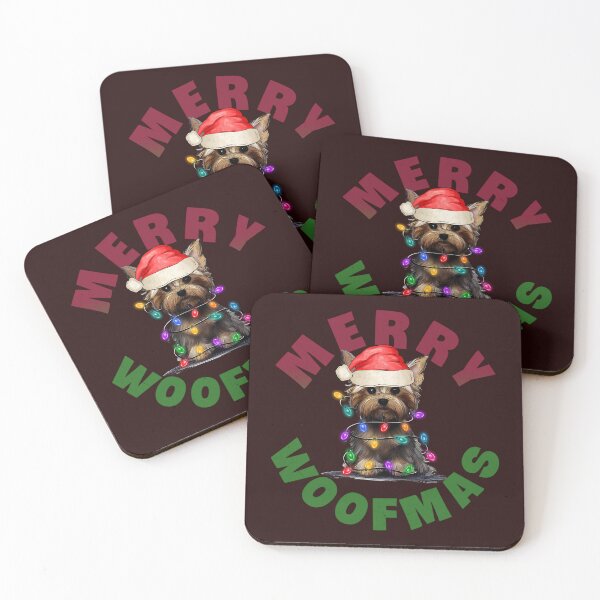 Item preview, Yorkshire-terrier Merry Woofmas designed and sold by SimplyCosmic11.