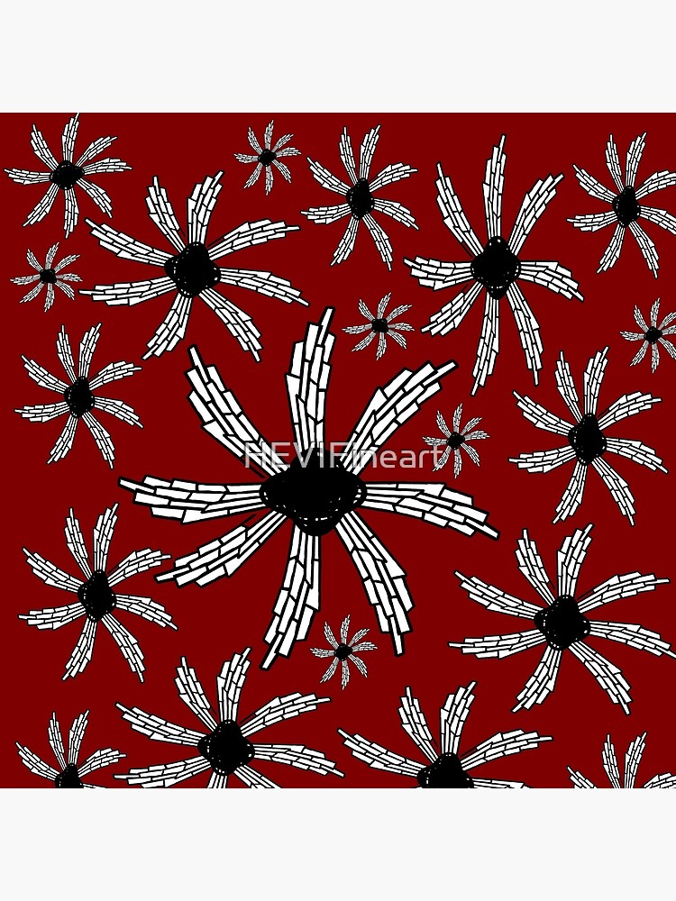 Red wine spiral wind catcher pattern by HEVIFineart