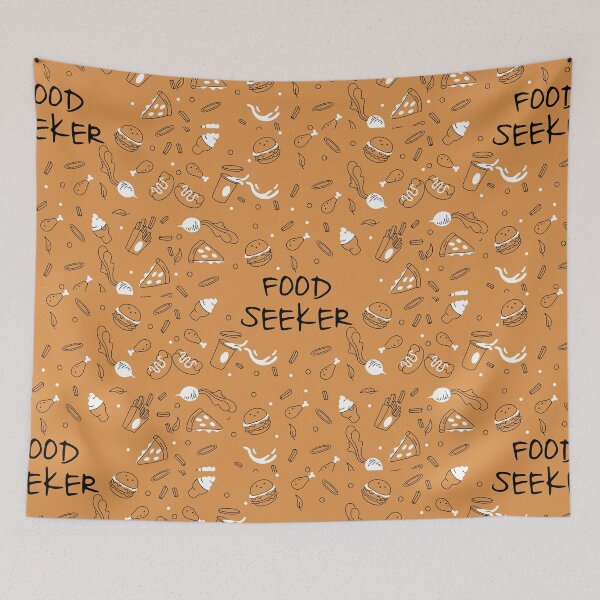 Item preview, Foodart Food Seeker With Food Pattern Burger Ice Cream Pizza Chicken designed and sold by othmanebhl.
