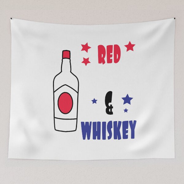 Item preview, Red & Whiskey Bottle designed and sold by CreativeStrike.