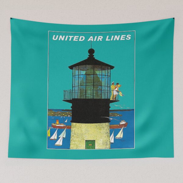 Item preview, UNITED AIR LINES : Vintage Travel Advertising Print. designed and sold by posterbobs.