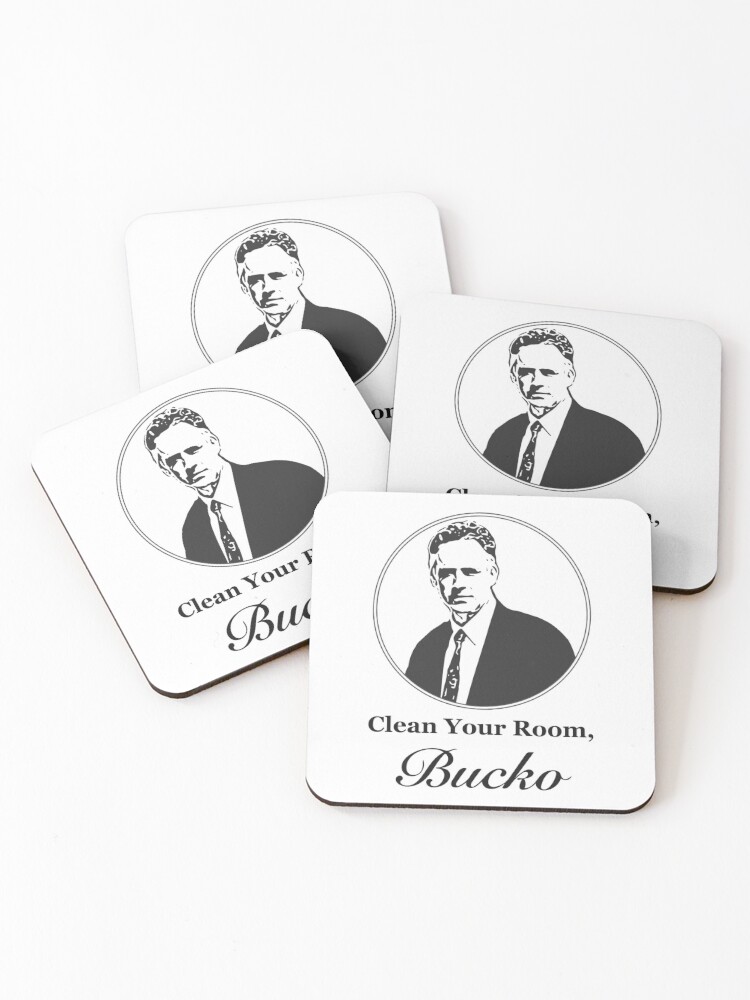 Clean Your Room Bucko Jordan Peterson Coasters By Joe Okes