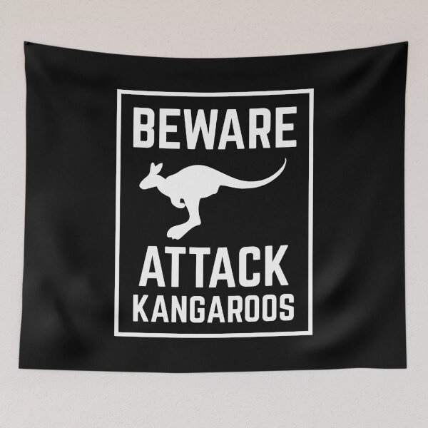 Item preview, Beware Attack Kangaroo designed and sold by jazzydevil.