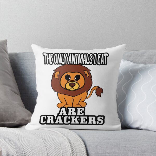 Item preview, The Only Animals I Eat Are Crackers Lion designed and sold by CreativeStrike.