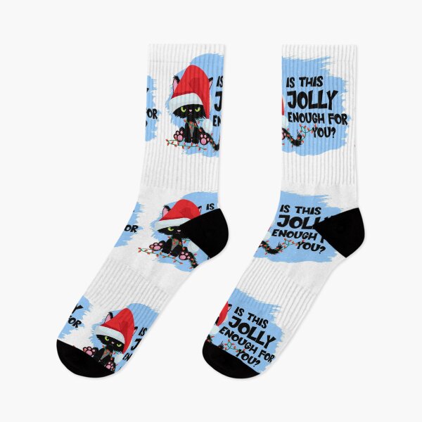 Item preview, Funny Black Cat Cranky Christmas Humor designed and sold by OrnamentallyYou.