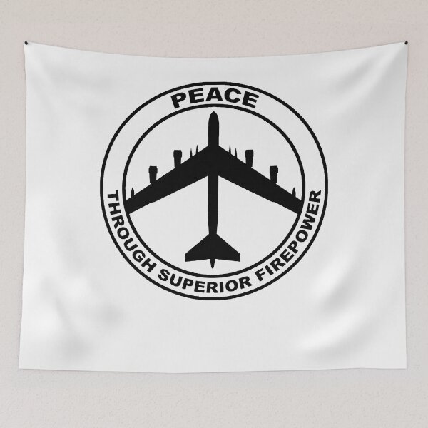 Item preview, Peace Through Superior Firepower (Black Version) designed and sold by isrowatia.