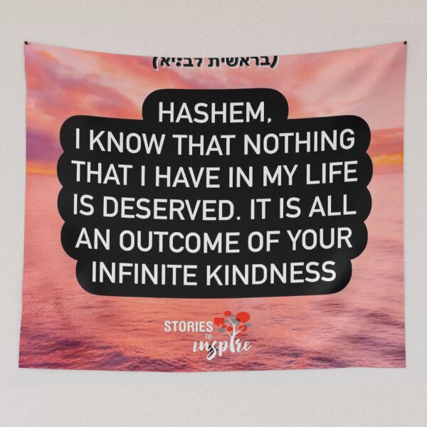 Item preview, Hashem I know that nothing that I have in my life is deserved. It is all an outcome of your infinite kindness designed and sold by Stories To Inspire - Motivational Jewish Quotes.
