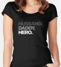 Husband Daddy Hero Fade Women's Fitted Scoop T-Shirt