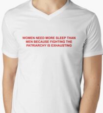 women need more sleep Men's V-Neck T-Shirt