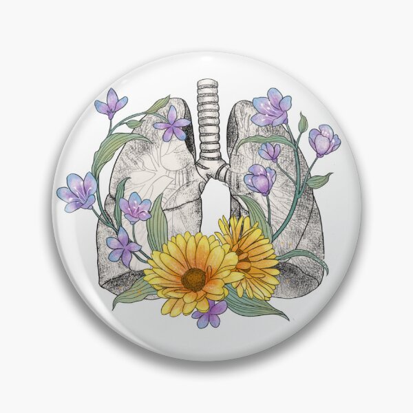 Artikelvorschau, Anatomisches blühendes Blumenmuster der menschlichen Lunge entworfen und verkauft von redbubbleart18.