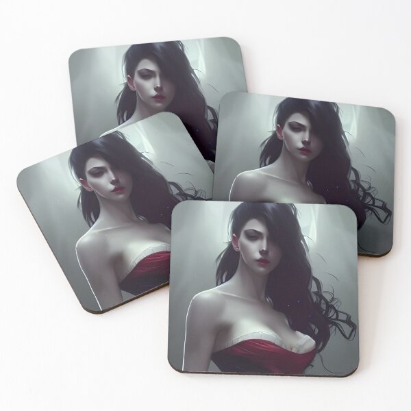 Item preview, Sexy Brunette Vampire Seductress Alluring Dark Madame Beautiful Artwork designed and sold by Eliteijr.