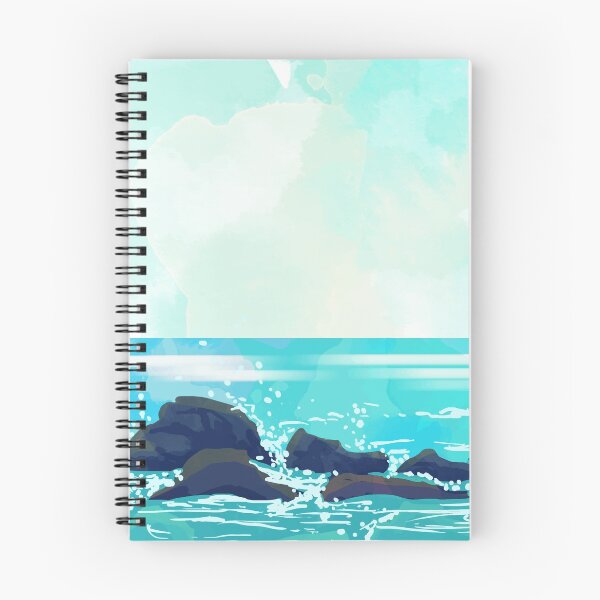 Item preview, Watercolor rocky shoreline designed and sold by Makanahele.