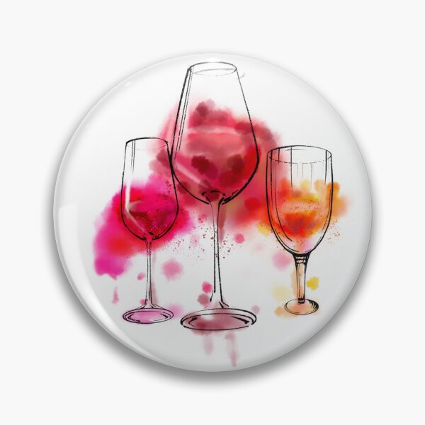 Item preview, Watercolor Rainbow Painted Wine Glasses designed and sold by redbubbleart18.