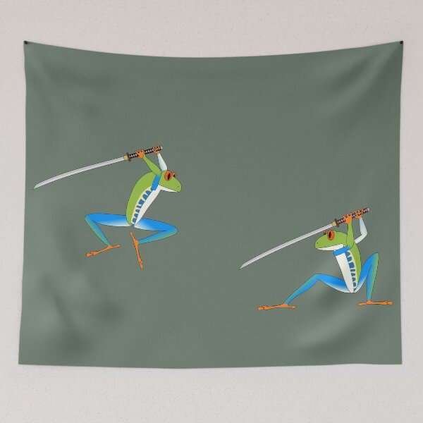 Item preview, Sword Fighting Samurai Frogs designed and sold by chrispy doodles.