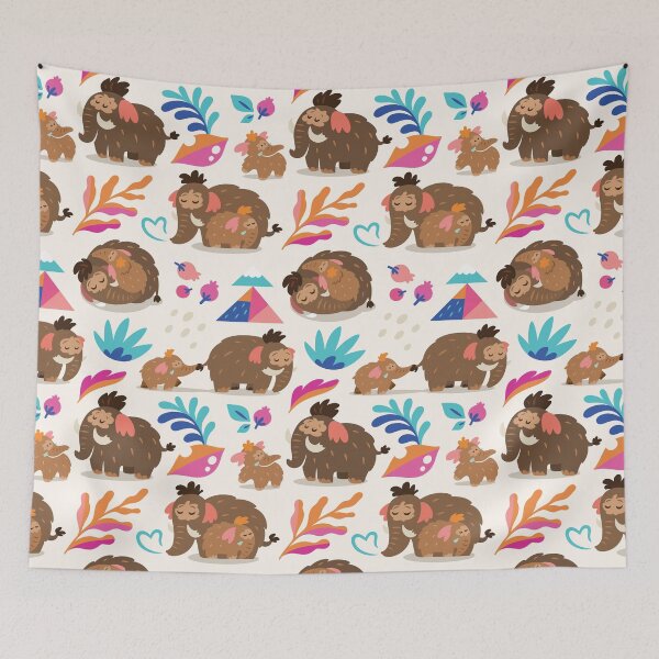 Item preview, Mother mammoth with baby designed and sold by PenguinHouse.