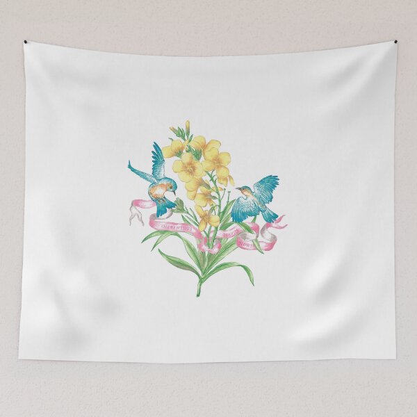 Item preview, blue birds with flower designed and sold by letsgow8th.