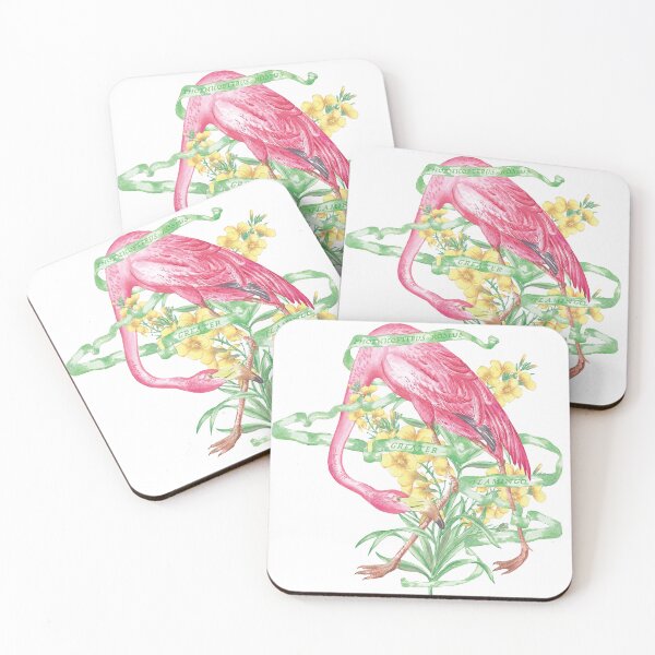 Item preview, Flamingo with flower designed and sold by letsgow8th.