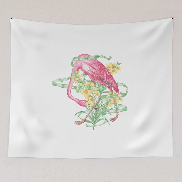 Item preview, Flamingo with flower designed and sold by letsgow8th.