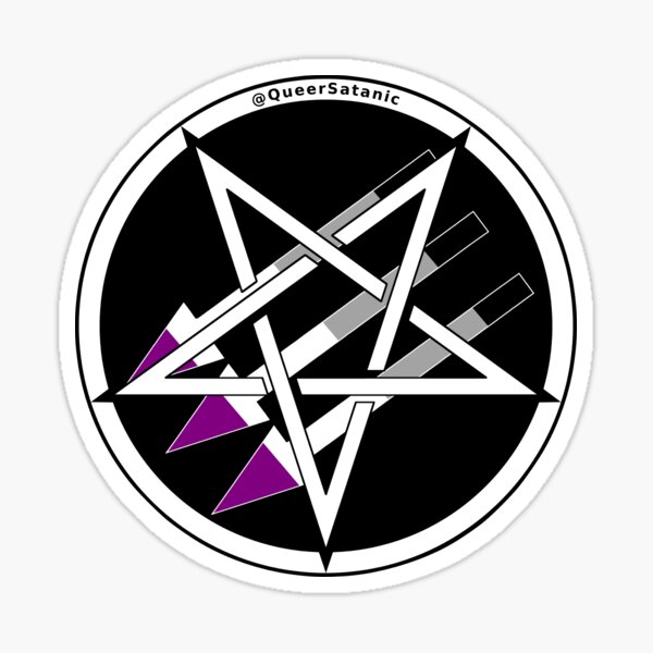 Satanic Antifascism - Ace Pride Sticker