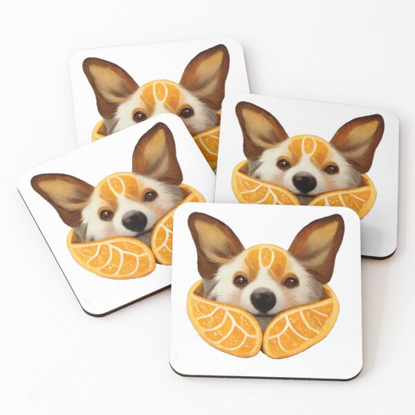 Item preview, Orange Corgi Head designed and sold by Paint-of-Heart.
