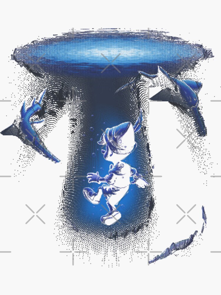 "Sawshark Attack " Sticker for Sale by CarolRogan Redbubble