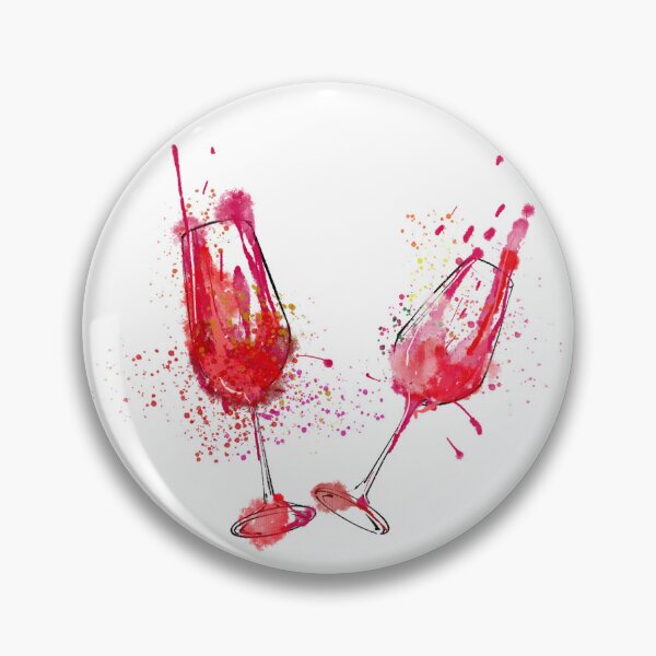 Item preview, Watercolor Wine Glasses Cheers Design designed and sold by redbubbleart18.