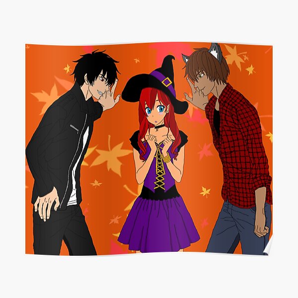 Fall Anime Posters Redbubble - anime demigod roblox