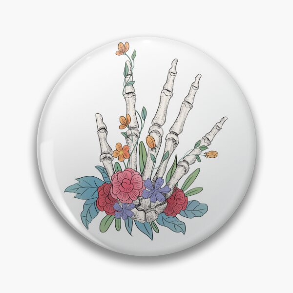 Item preview, Anatomical Skeletal Hand Floral Design designed and sold by redbubbleart18.