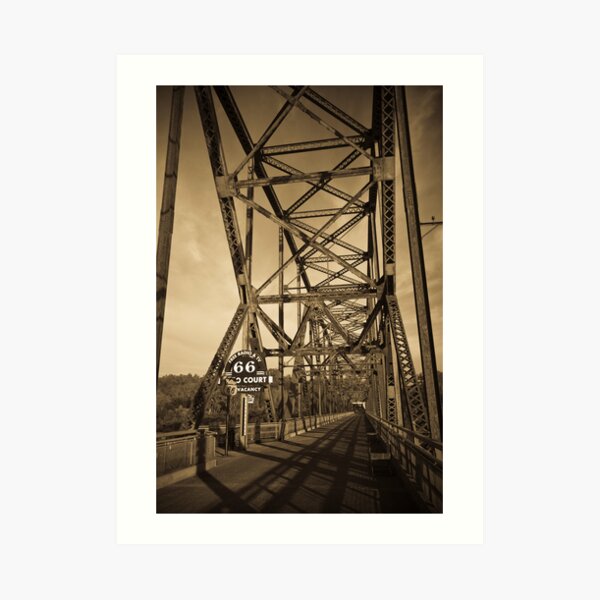 Chain of Rocks Bridge. (Alan Copson ©) Art Print