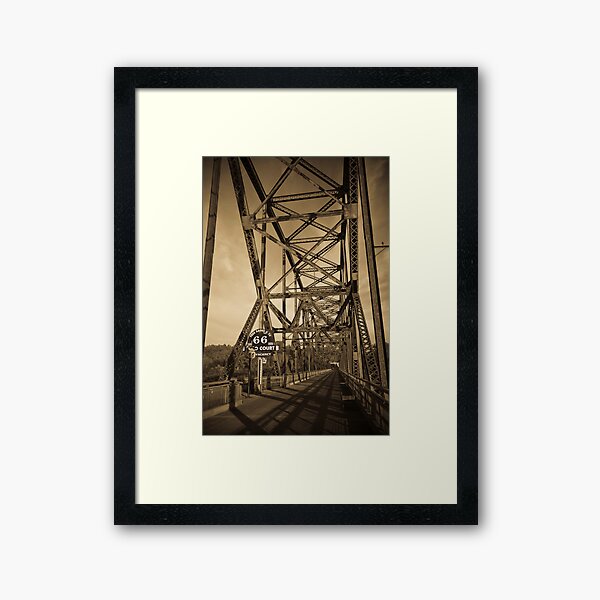 Chain of Rocks Bridge. (Alan Copson ©) Framed Art Print