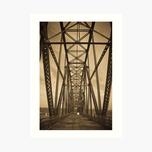 Chain of Rocks Bridge (Alan Copson ©) Art Print
