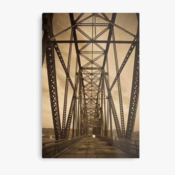 Chain of Rocks Bridge (Alan Copson ©) Metal Print