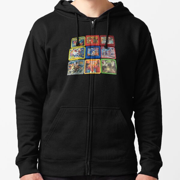 Vintage Metal Lunchbox Collection Zipped Hoodie