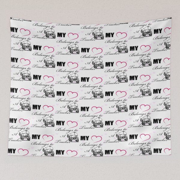 Item preview, MY HEART BELONGS TO A TRUCKER designed and sold by VividAudacity.