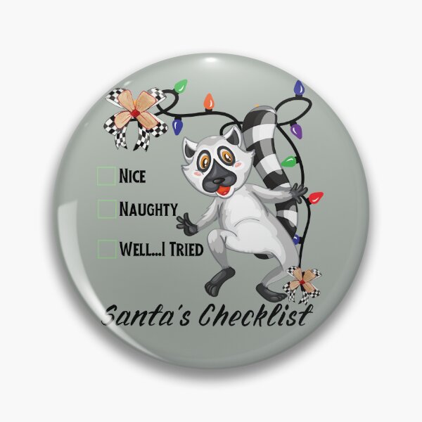 Item preview, Santa's Checklist Nice, Naughty and Well I Tried Christmas Design for Kids and Adults designed and sold by tranquilbeach.