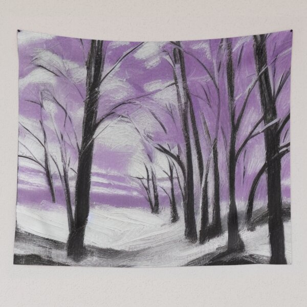 Item preview, A Purple Winter Forest Scene designed and sold by Ispeakgeek.