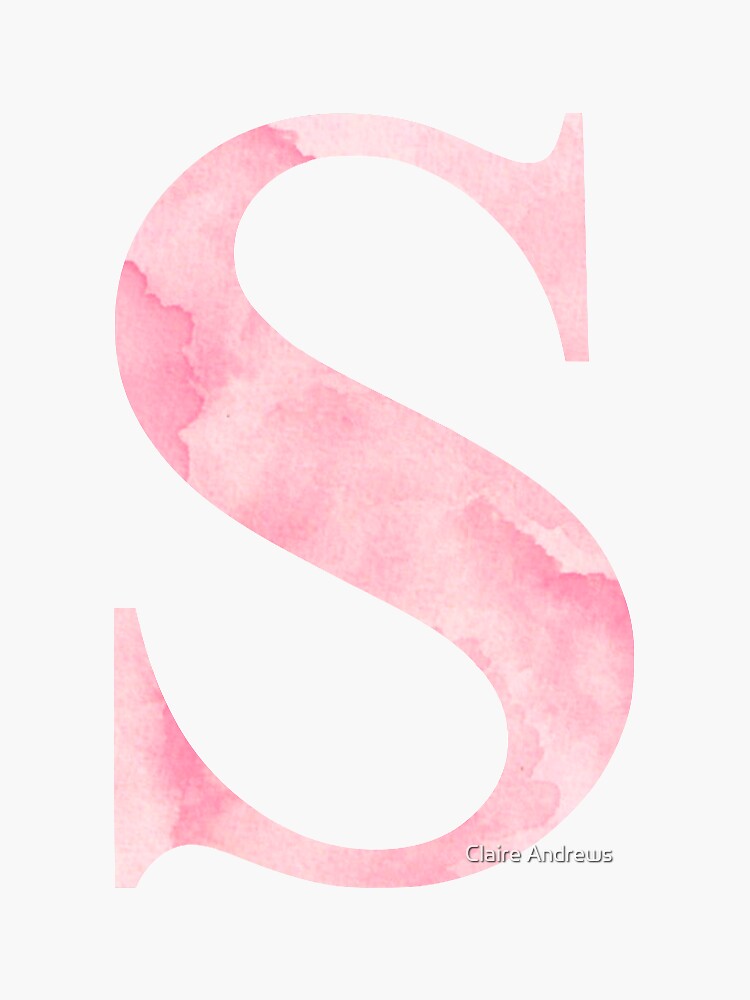 Der Buchstabe S - Hellrosa Tie Dye Aufkleber von Claireandrewss