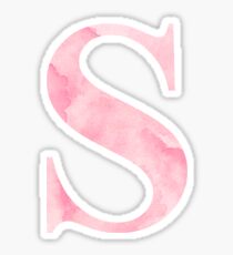Pegatina La etiqueta S- rosa claro teñido anudado
