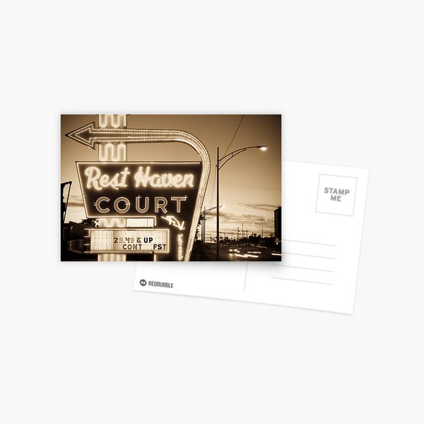Rest Haven Court Motel. (Alan Copson © 2007) Postcard